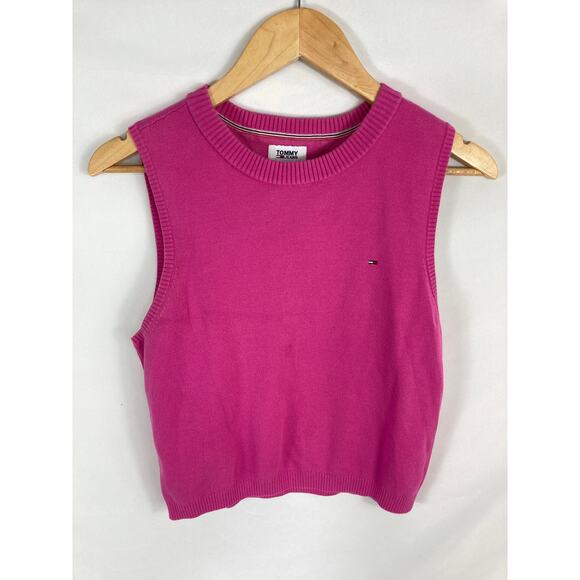 Tommy Hilfiger Vintage Tank Sweater Pink Size Large - Picture 1 of 3